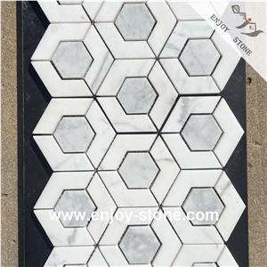 White Marble/Polished/Mosaic Tiles/Wall Cladding/Floor