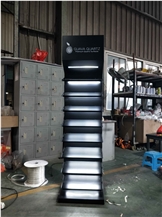 Quartz Stone Tower Metal Rack With Light