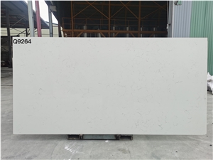 Artificial Carrara White Quartz Stone Slabs Vietnam Factory