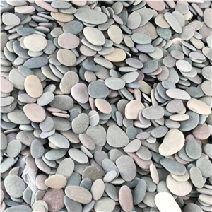 Mixed Color Flat Pebbles Length And Width 2-5Cm Thickness 1Cm