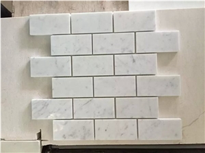 White Stone Marble Carrara Bathroom Mosaic Square Wall Tiles