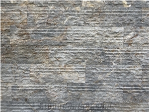 Multi Color Line Chiseled Stone Wall Cladding Panels