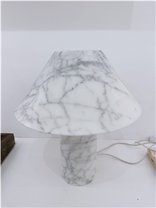 Carrara White Marble Table Lamp For Home Decor Products