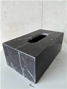 Natural Black Marble Tissue Holder Home Decor Products