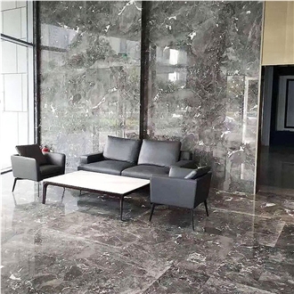 Romantic Gray Marble Slabs Cappuccino Grey Flooring
