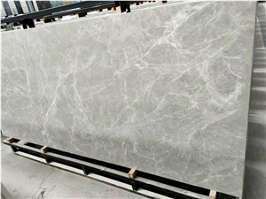 Hermes Grey Marble Vein Sintered Stone Slabs Floor Tile Use