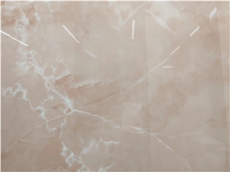Pink Onyx Vein Sintered Stone Slabs Wall Floor Tile Use
