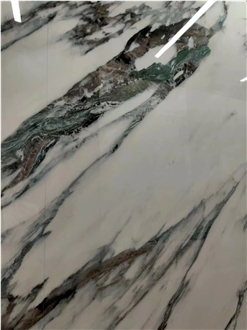 White Marble Vein Sintered Stone Floor Big Slab Tile