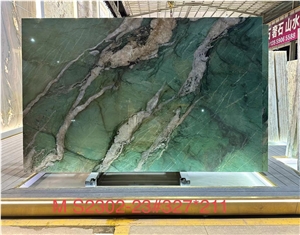 Botanic Wave Quartzite Slabs Big Green Stone Wall Use
