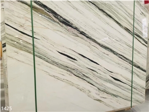 Royal Jasper White Marble Slabs Bookmatched For Wall Use