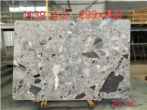 Natural High Hardness 2Cm Thickness Grey Marble Slabs