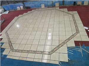 Crema Marfil Marble Tiles Lay Out