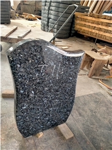 Blue Pearl Granite Tombstone Hungary Style