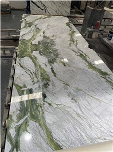 China Ice Jade Glacier Green Marble Slab