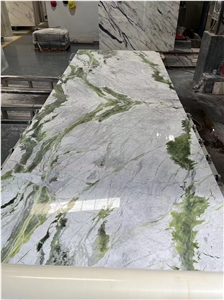 China Ice Jade Glacier Green Marble Slab