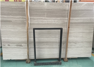 China White Wood Marble Slabs