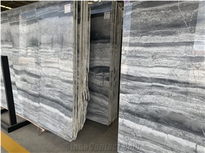 Galaxy Wood Grain Gray Marble Slab