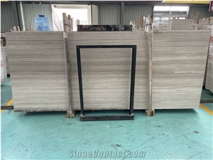 Wooden White Marble Slab