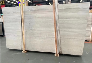 Wooden White Marble Slab Tiles