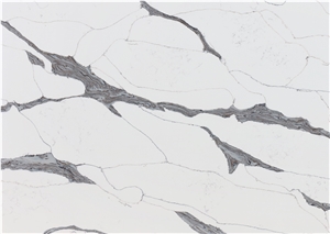 Bianco White Quartz Calacatta Series Slabs