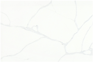 Field White Calacatta Style Quartz Stone Slabs AQ018