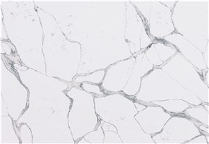 Jumbo Size Quartz Slabs Calacatta White Artificial Stone