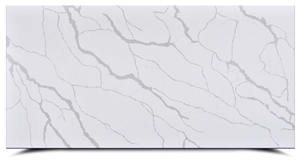 Polished Calacatta White Quartz Stone Slabs AQ6167