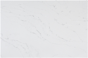 Quartz Slab White Color Grey Veins Stone Tiles AQ6130