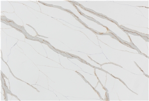 River White Marble Look Quartz, Engineered Stone Tiles AQ092