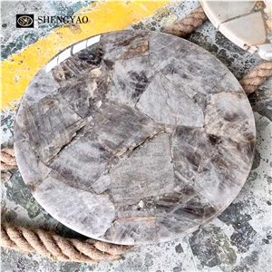 Wholesale 500Mm White Crystal Clear Quartz Table Top