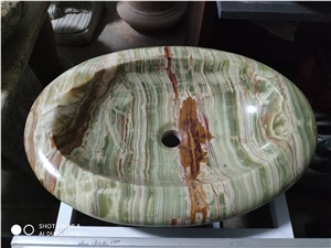 Special Art Octagon Wash Basin Marble Arabescato Round Sink