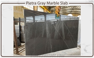 Pietra Grey Marble Slabs (With And Without Veins)