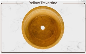 Yellow Travertine Vessel Sinks, Vessel Wash Basins