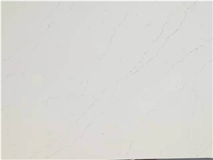 3/4" Engineered White Calacatta Quartz Stone Slab
