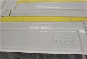 White Natural Marble CNC Carved Irregular Wall Panels Tiles