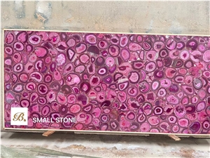 Pink Agate Slabs Semiprecious Stone