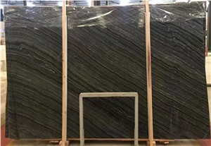 Black Forest Marble, Unique Black Wooden  Marble Tile & Slab