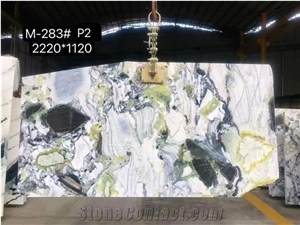 China Ice Green Marble, Beauty White Slabs Polished  Tiles