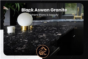 Black Aswan Granite Kitchen Countertop