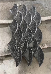 Fish Scale Angola Black Granite Water Features
