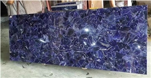 Lapis Lazuli Blue Semiprecious Slab Wall Floor