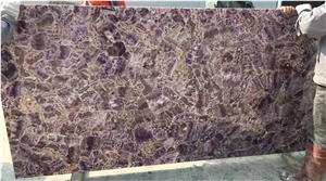 Light Purple Agate Semiprecious Stone Slab Wall Tiles
