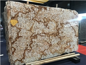 Brazil Verniz Tropical Granite Gold Slab Kitchen Tile