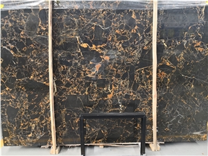China Athens Portoro Black Marble Slab Kitchen Tile Floor