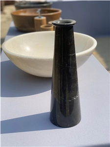 Vietnam Marble Stone Product - Crystal White Marble Flower Vase