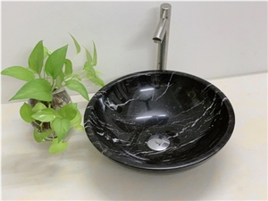 Vietnam Natural Stone Bathroom Basin - Black Marble Sink