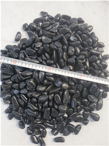 High Polished Black Pebble Stone For Garden
