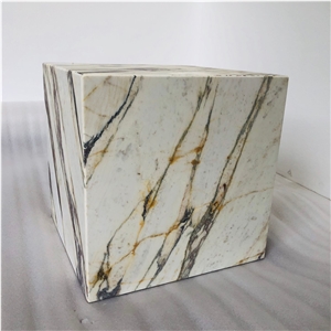 Natural Stone Square Block Marble Cube Table