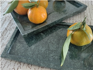 Green Marble Serving Plates