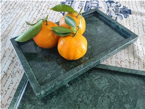 Green Marble Serving Plates For Kitchen
